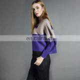 New Fashion Color Block Pleated Design Women Cloak Style Coat thumbnail-2
