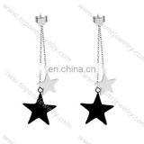 Fashion stainless steel Pentagram jewelry earring for women 2017