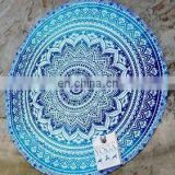 Indian Round Ombre Mandala Beach Throw Hippie Tapestry Yoga Mat Towel
