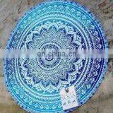 Indian Round Ombre Mandala Beach Throw Hippie Tapestry Yoga Mat Towel thumbnail-1