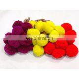 Pom Pom Key Chain Vintage Handmade Tribal Gypsy Banjara Key Chain Lot Of 5 PC's