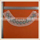 Fashion Beaded Necktrim in Flower Design With Metal/rhinestone Custom for Garment thumbnail-5