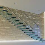 Indoor Hidden Keel Floating Stair With Tempered Glass Railing thumbnail-2
