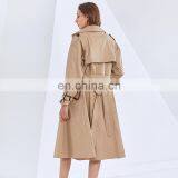 TWOTWINSTYLE Patchwork Buttons Women's Trench Coat Lapel Collar Long Sleeve Lace Up High Waist Slimming thumbnail-6