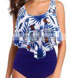 2019 New Sexy Women Bikini Set Mujer Ruffle Floral Printed Swimsuit Push Up High Waist Bikini Biquinis Brazilian Swimwear Summer thumbnail-4