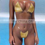 Peachtan Сексуальный неоновый бикини 2019 года. Купальник для женщин с зебровым узором. Высокий крой, поднимающий эффект, двухкомпонентный костюм. thumbnail-3