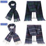 100% Lamb Scarf Strip Solid Plaid Wool Scarf for Men Winter Accessories thumbnail-5