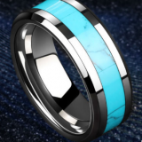 Colored Silver Foil Tungsten Gold Ring thumbnail-1