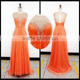 Bright Orange Tulle Sweetheart Chiffon Evening Dresses / Robe De Soiree thumbnail-1
