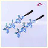 Wholesale Price New Arrival Multi Colors Elegant Hair Grips Metal Crystal Decorated Butterfly Ceramic Beads Hair Clips For Gifts thumbnail-4