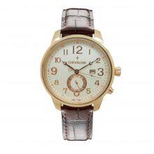 Stainless Steel Case Fashion Man Watch Genuine Leather Dual Time Quartz Watch thumbnail-5