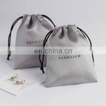PandaSew Custom Logo Small Packaging Pouch Gift Bags Luxury Satin Jewelry Drawstring Pouch