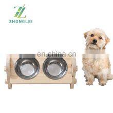 Pet Bowl for Cats and Small Dogs,Adjustable Elevated Dog Cat Food and Water Bowl Stand Feeder With 2 Ceramic Bowls W-Assembly Ba thumbnail-4
