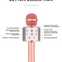 Portable ABS Karaoke Handheld Microphone BT Radio Speaker Consender Handheld Studio Microphone for Smartphone thumbnail-3