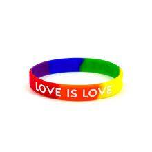 Hot Sale Custom Promoting Wristband Lovely Gifts Imprinted Silicone Bracelets for LGBT and Pride Month Parade thumbnail-5