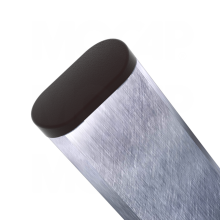 Chairs Furniture Oval Horizontal Non-slip Table Floor Protection Metal Tubing Plastic Plug Oval Steel Tube Plug Black thumbnail-5