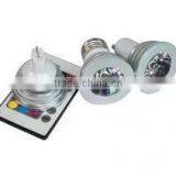 Rgb Led Spot Light 3W 7 Colour Lamp With Remote Control