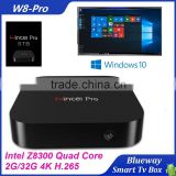 2016 Foctroy Wholesale Wintel W8 Pro Smart Intel Atom Z8300 Quad Core Cherry Trail 4K WIN10 MINI PC