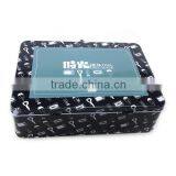 rectangular tin containers, metal storage box,colorful metal cans