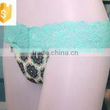 Sexy Lace Thong, Microfiber Printed Body, Girls' Sexy Underwear thumbnail-2