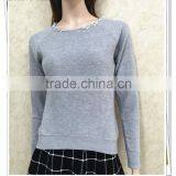 1/4 Back Zipper Knitting Wear Different Length in Front and Back Unique Pullover thumbnail-1