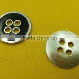 28mm Black Enamelled 4 Holes Metal Sew-on Button For Ladies Wear -- MS34727 thumbnail-2