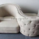 French production upholstered two seats coffee chair dimensions