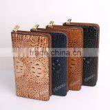 Crocodile skin men's multi card holder leather wallet