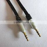 High Quality DC3.5 Flat Braid Gold-plated Audio Cable