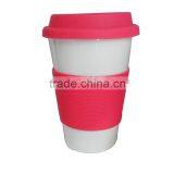 Promotional Gift Ceramic Coffee Mug With Silicone Lid Quality Choice thumbnail-1