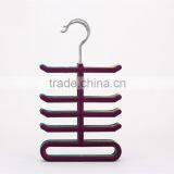Velvet Tie Hanger Simple Slim-Line Tie Organizer Flocked Hanger in 5 Style thumbnail-3