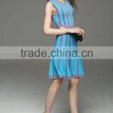 Lady's Knitted Round-neck Sleeveless Jacquard Dress thumbnail-3