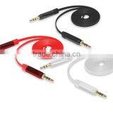 3.5mm Male To 3.5mm Male Flat Noodle Audio Extension Aux Cable thumbnail-1
