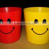 BT011 Round Smile Face Dustbin, Promotional Gift Round Bin, Small Plastic Bin With Lids thumbnail-5