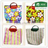 luggage bag oem wholesale green foldable supermarket shopping bag