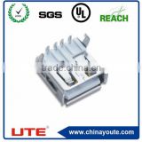 USB 2.0 female right angle connector with high quality and lower price