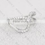 Fashion Wholesale American Gold Plated Paved Diamond Ring thumbnail-4