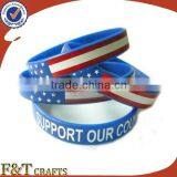 Cheap American Country Flag Personalized Lovers Luminous Silicone Bracelet for Couple thumbnail-1