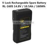 Rolux 160Wh V Lock Professional Video Camera Li-ion Battery V Mount RL-160S