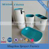 Glossy Glaze Ceramic 4-Piece Environmental Bathroom Accessory Set, Colorful Collection thumbnail-1