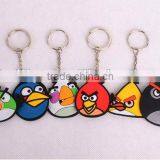 3D Cartoon Birds Custom Your Own Silicone Key Chain Fob Factory