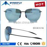 2016 New Custom Italy Design Fashion Brand TR90 Rimless Sunglasses