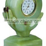 Dark Green Onyx Hand Holding CLOCKS thumbnail-1