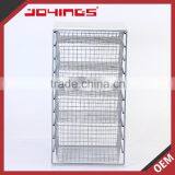 Stackable Storage Wire Mesh Basket and Popular Assemble Adjustable Storage Baskets thumbnail-2