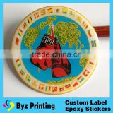 Self-adhesive diamond label short leading time crystal labels Circle Domed label