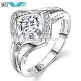 Sterling Silver White Cubic Zirconia Love Promise CZ Ring Engagement Wedding Eternity Bands thumbnail-2