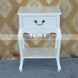Novel design white color living room mdf wooden nightstand with 2 drawer