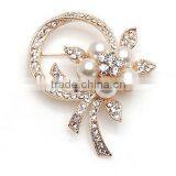 Beautiful Wedding Cheap Wholesale Imitation Pearl Rhinestone Brooch for Women thumbnail-1