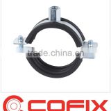 Two screw pipe clamp with EPDM rubber