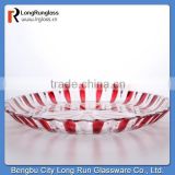 LongRun high quality clear colored glass fruit plate wholesale